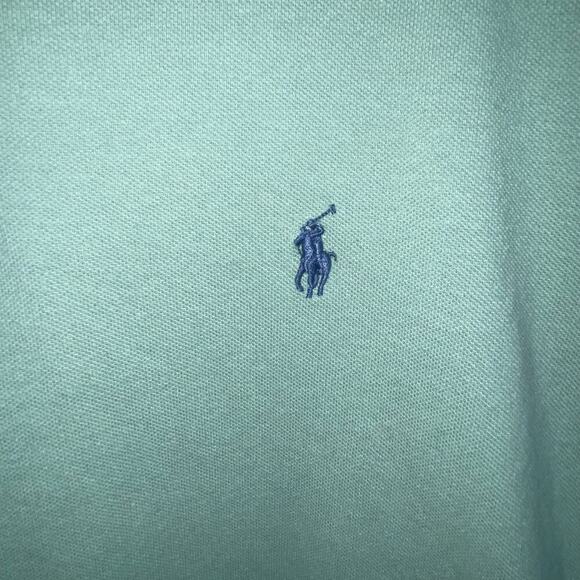 Ralph Lauren Men Heathered Green Classic Polo XXL Short Sleeve Pique Cotton Prep - Picture 2 of 3